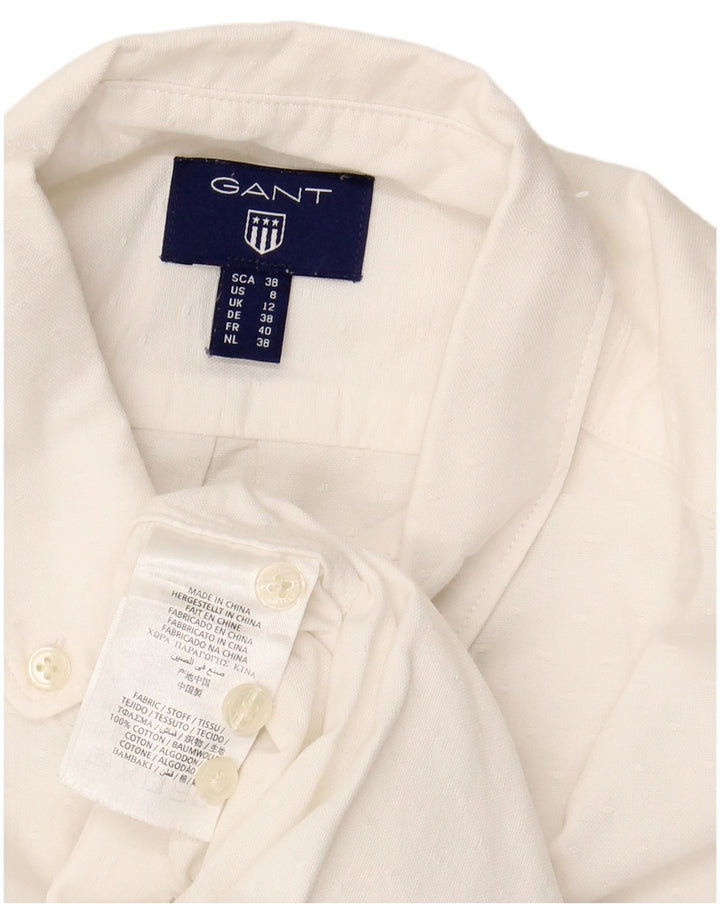 Camicia da donna GANT UK 12 cotone bianco medio