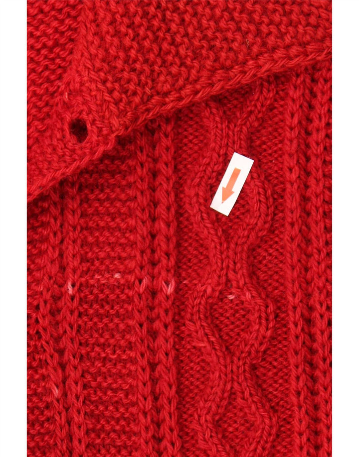 Vintage Mens Cardigan Sweater Medium Burgundy