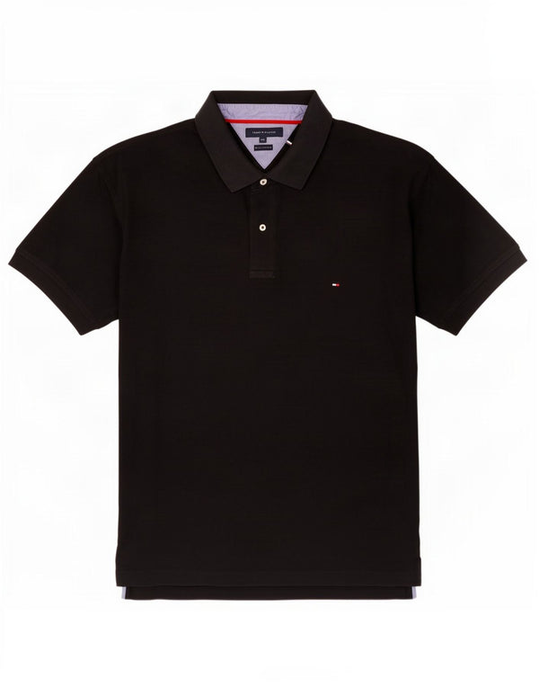 Męska koszulka polo Tommy Hilfiger 4XL, czarna bawełna