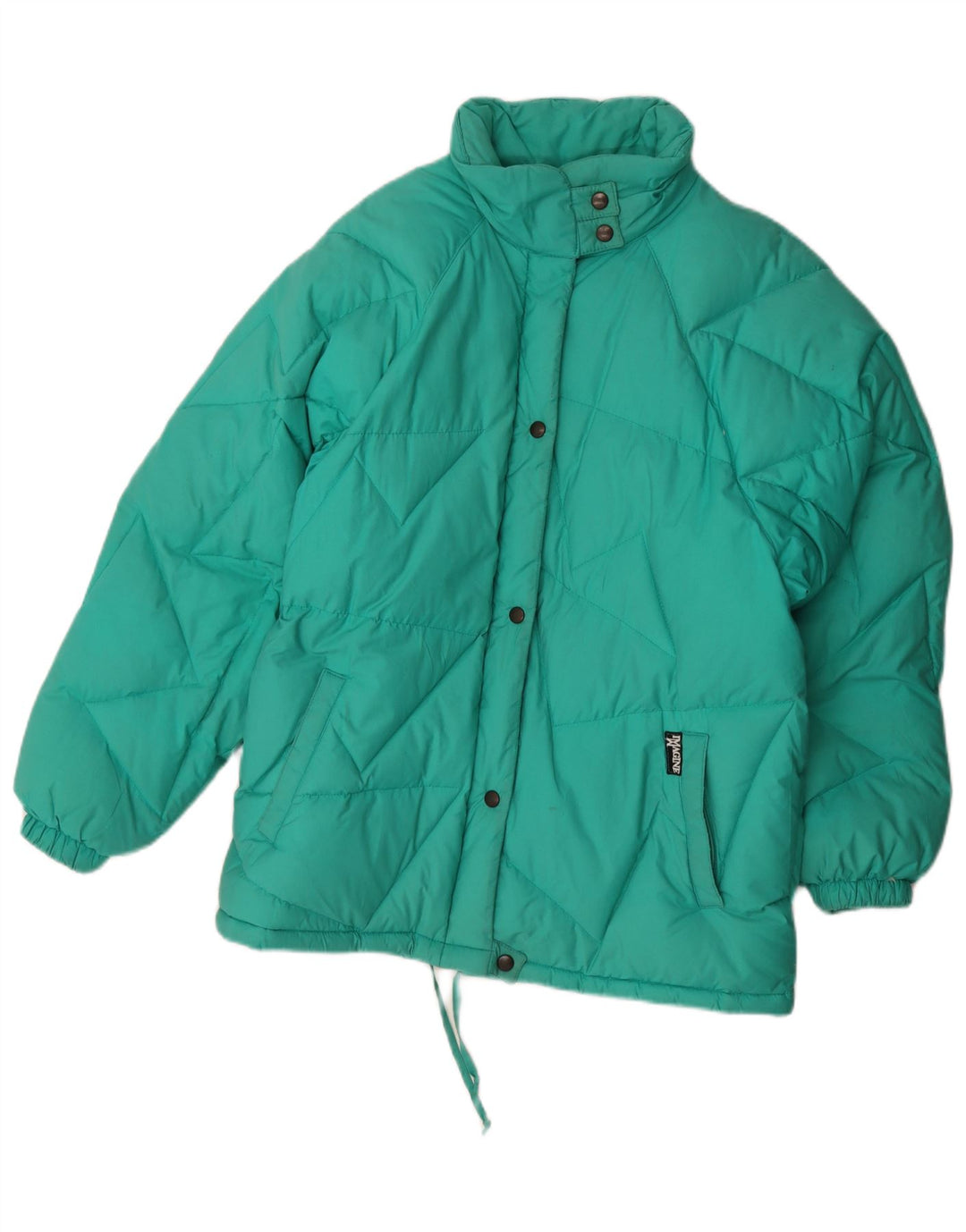 Vintage Womens Oversized Padded Jacket IT 46 Large Green Polyamide
