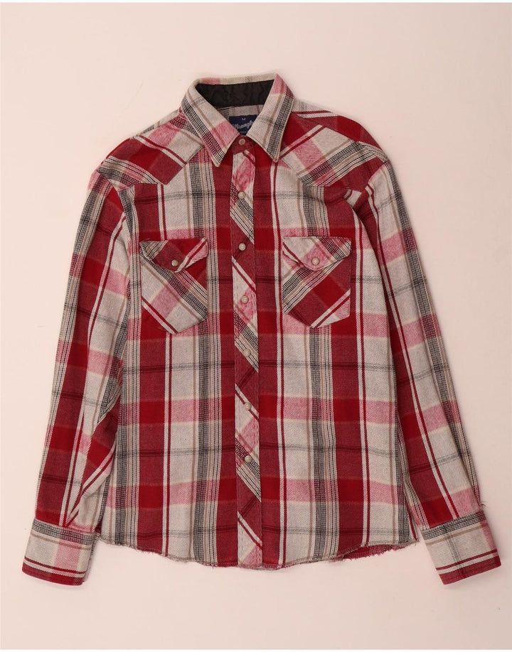 Wrangler Flanelskjorte til mænd, medium rød ternet