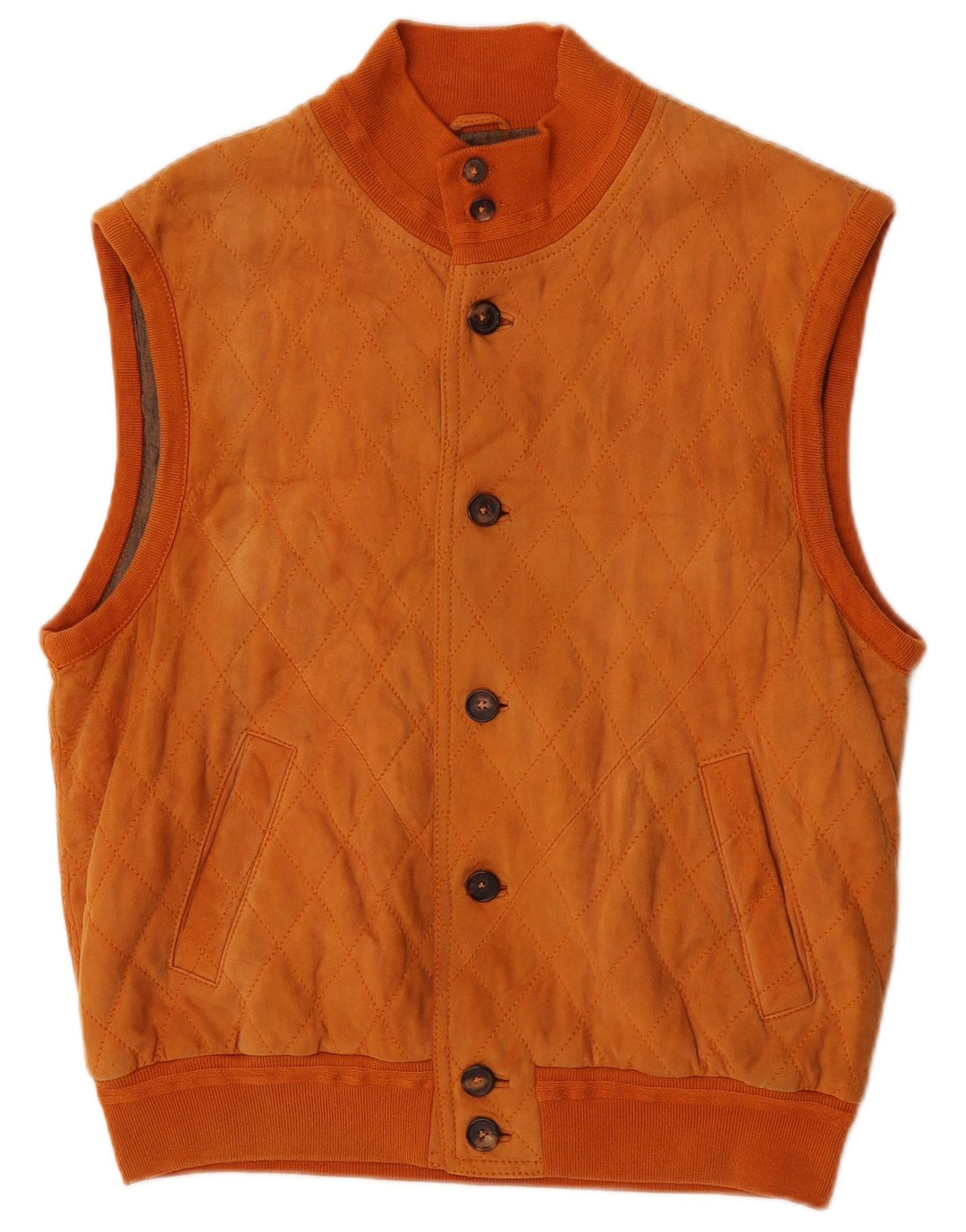 Mila Schon Herren Steppweste UK 38 Medium Orange
