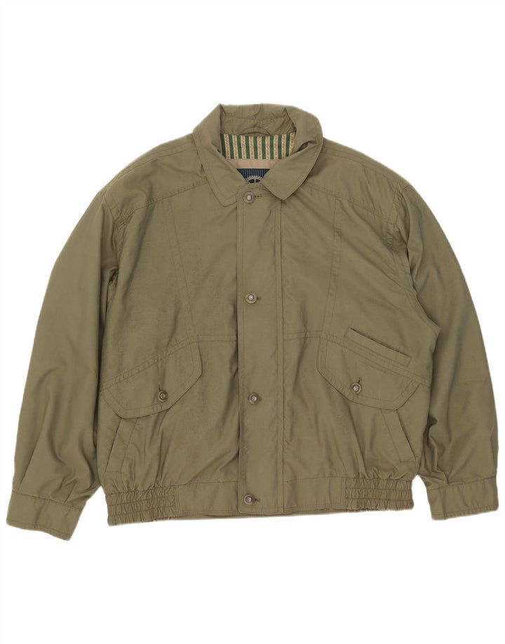 Vintage Mens Bomber Jacket UK 42 XL Green Microfibers