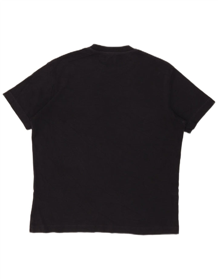 Massimo Dutti Herre T-Shirt Top Medium Sort Bomuld