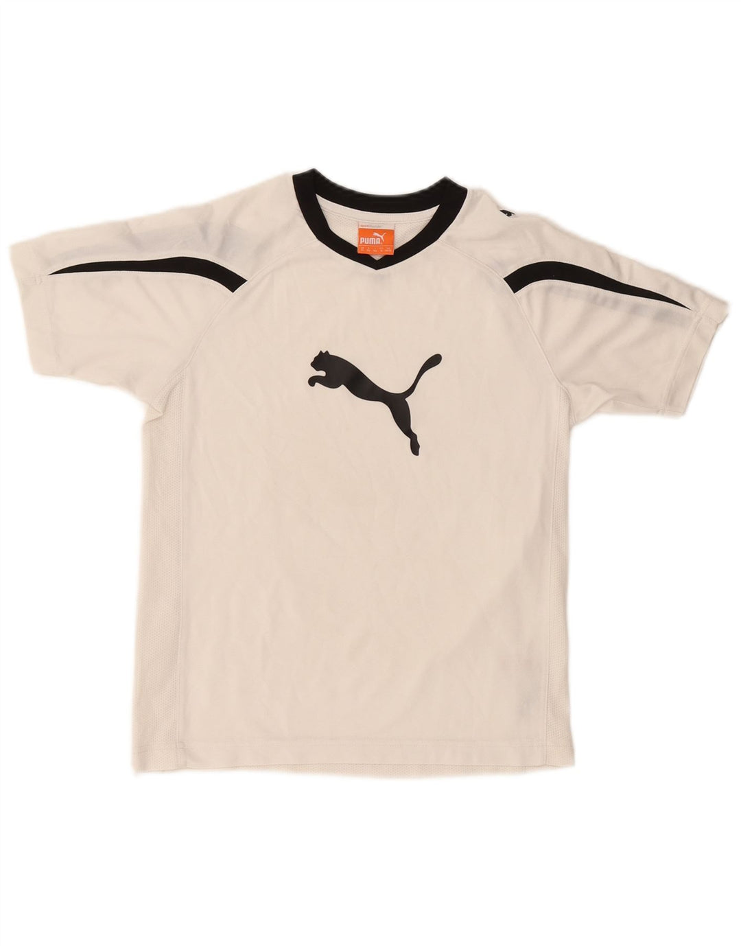 PUMA Boys Graphic T-Shirt Top 11-12 Years White Colourblock Polyester