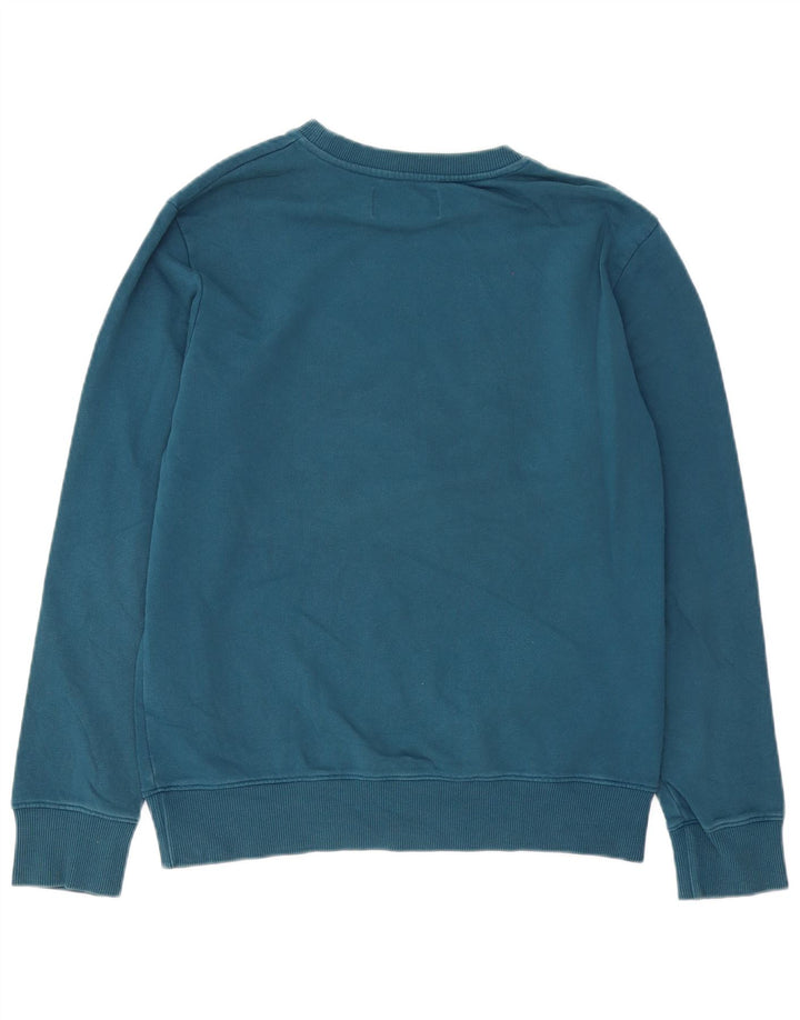 Calvin Klein Jeans Mens Graphic Sweatshirt Jumper Medium Blue Cotton