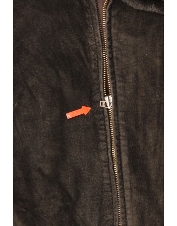 PALACE Womens Suede Jacket UK 16 Large Brown Leather Vintage Palace and Second-Hand Palace from Messina Hembry 