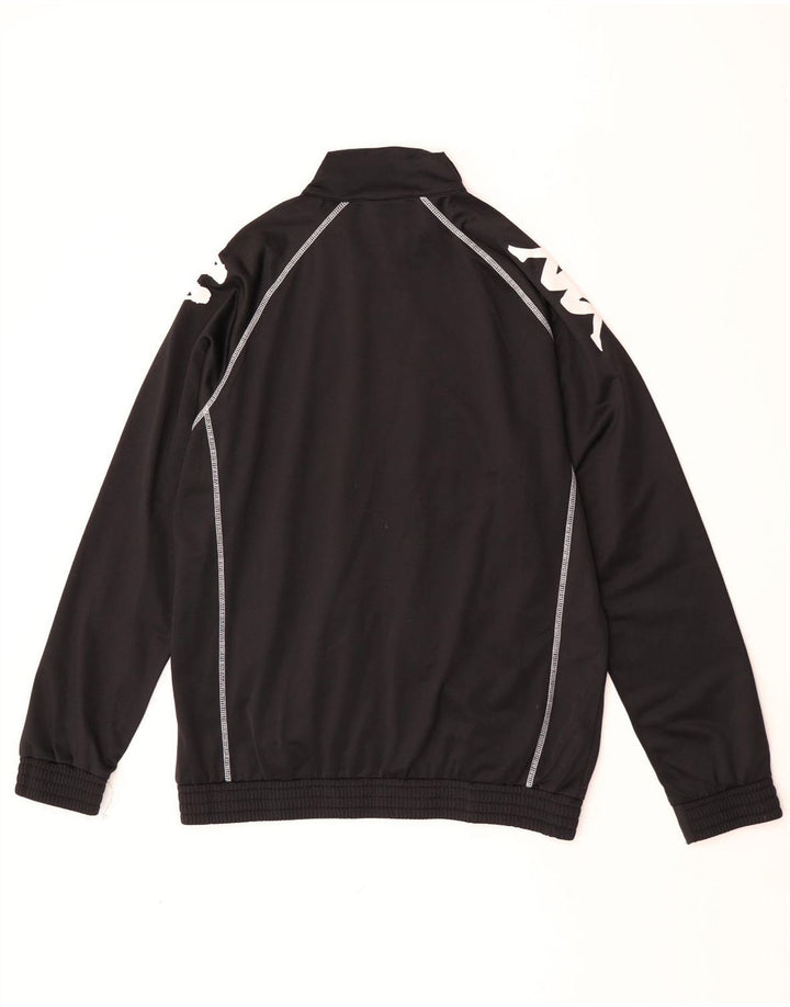 Kappa Veste de survêtement graphique pour homme Taille L en polyester color block noir