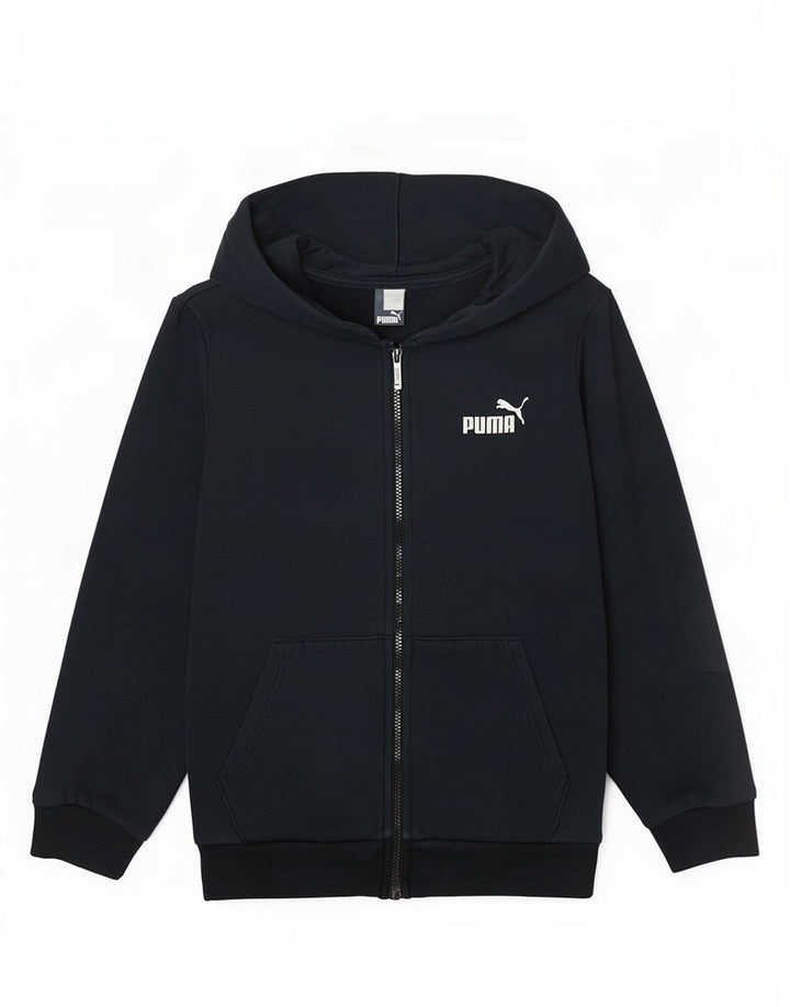 Puma Mens Zip Hoodie Sweater Small Navy Blue Cotton