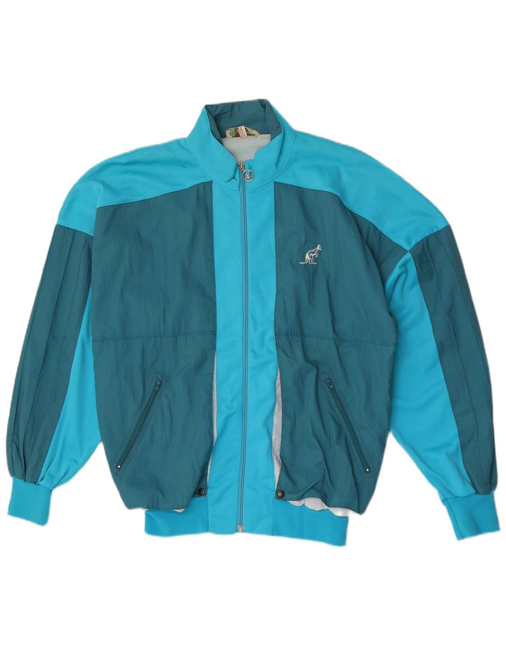 AUSTRALIAN L'ALPINA Mens Tracksuit Top Jacket IT 50 Medium Blue Colourblock