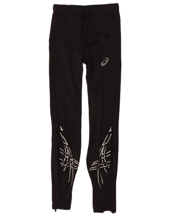 Leggings Asics da donna UK 8 Small nero geometrico in poliammide