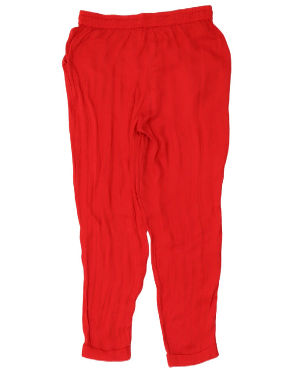 Damskie spodnie Zara Trafaluc UK 12 Medium W28 L26 Czerwone