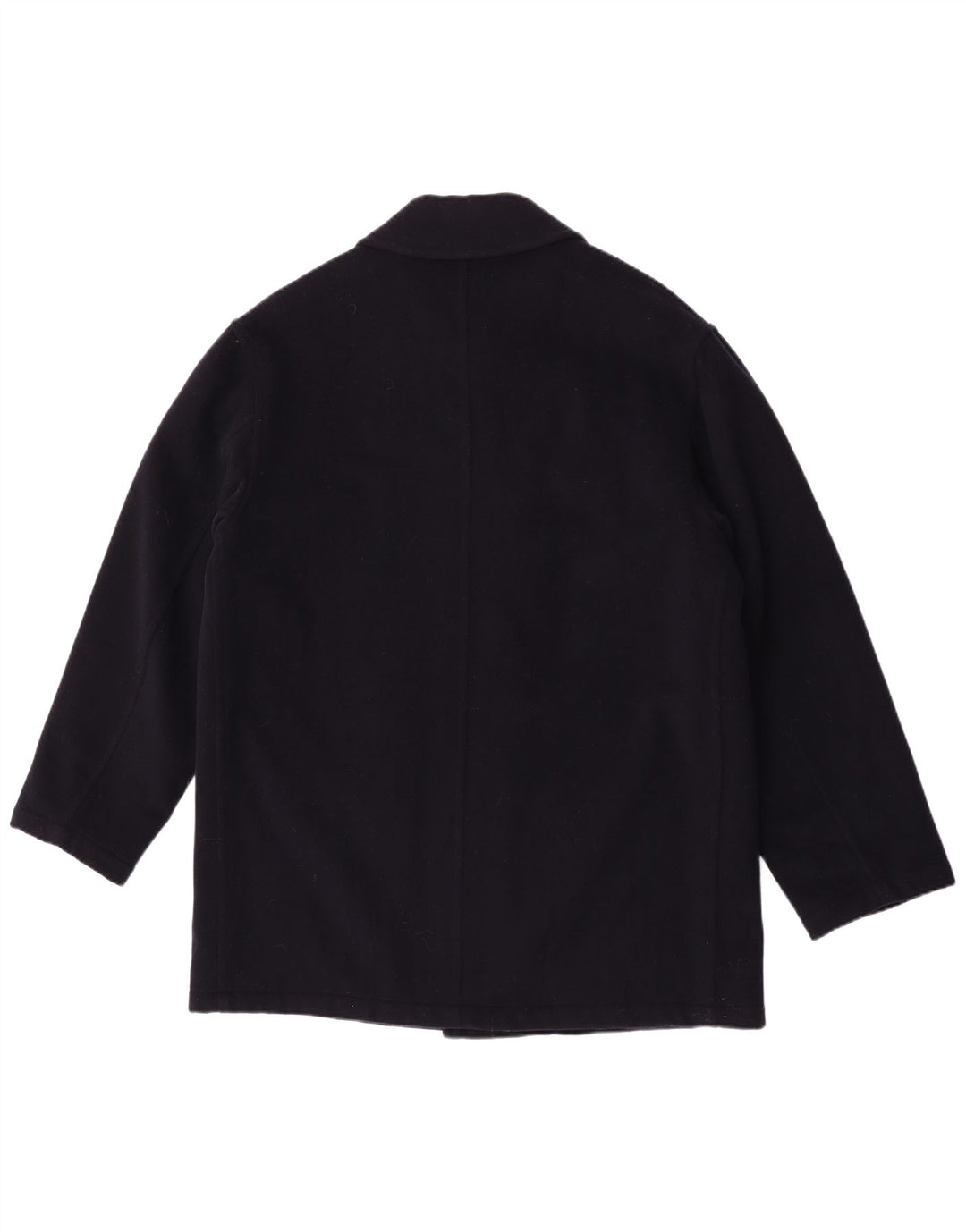Caesar Herrenmantel UK 42 XL Marineblaue Schurwolle
