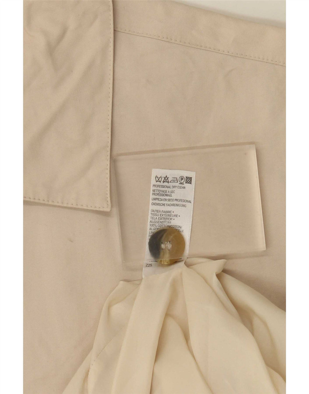 Marks & Spencer Womens Trench Coat UK 16 Large Beige Cotton Classic
