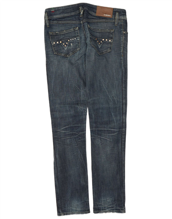 DIESEL Womens Slim Jeans W28 L32 Navy Blue Cotton