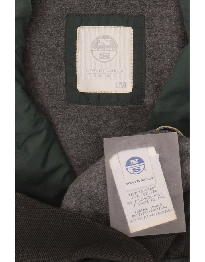North Sails Herre Bomber Windbreaker Jacket UK 38 Medium Grøn Polyamid