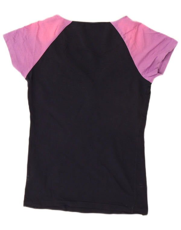 Nike Camiseta para Mujer Top UK 8/10 Small Negro Colorblock Algodón