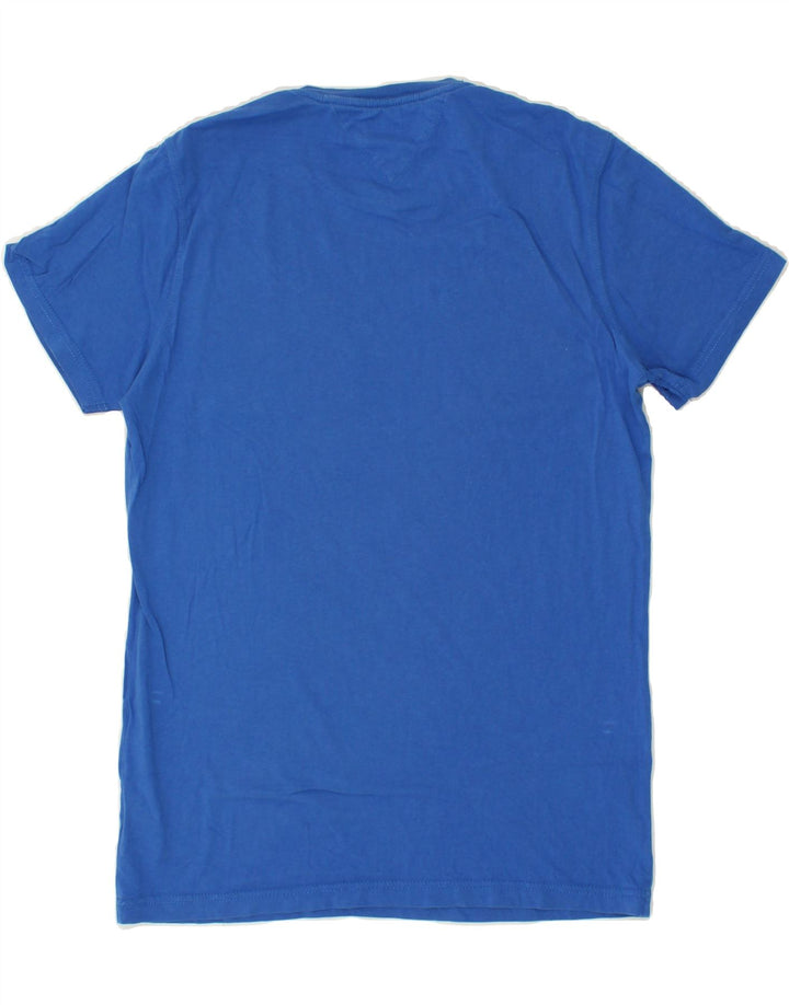 TOMMY HILFIGER Mens Graphic T-Shirt Top Medium Blue Cotton
