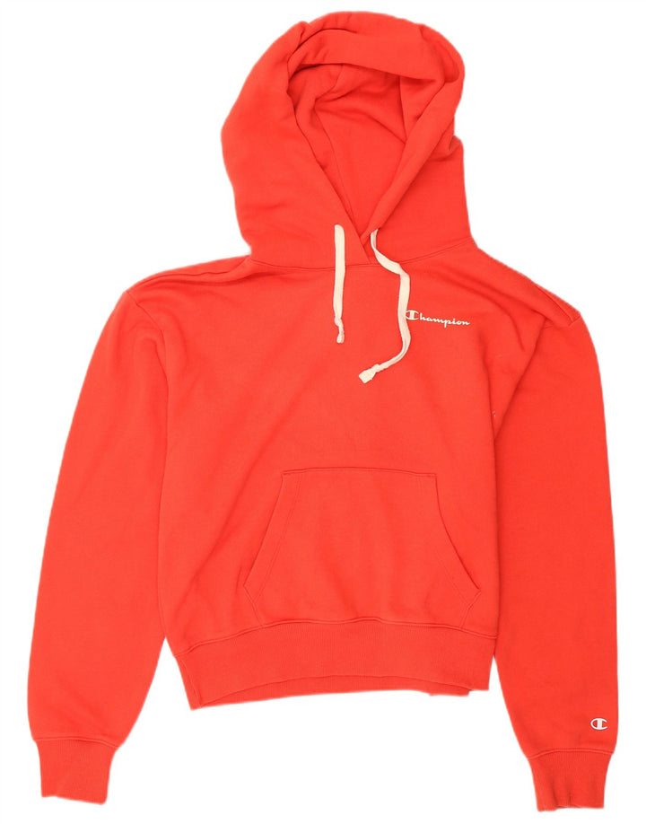 CHAMPION Suéter feminino com capuz e corte UK 14 vermelho médio