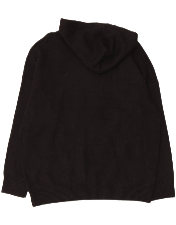 ZARA Womens Oversized Hoodie Jumper UK 16 Large Black