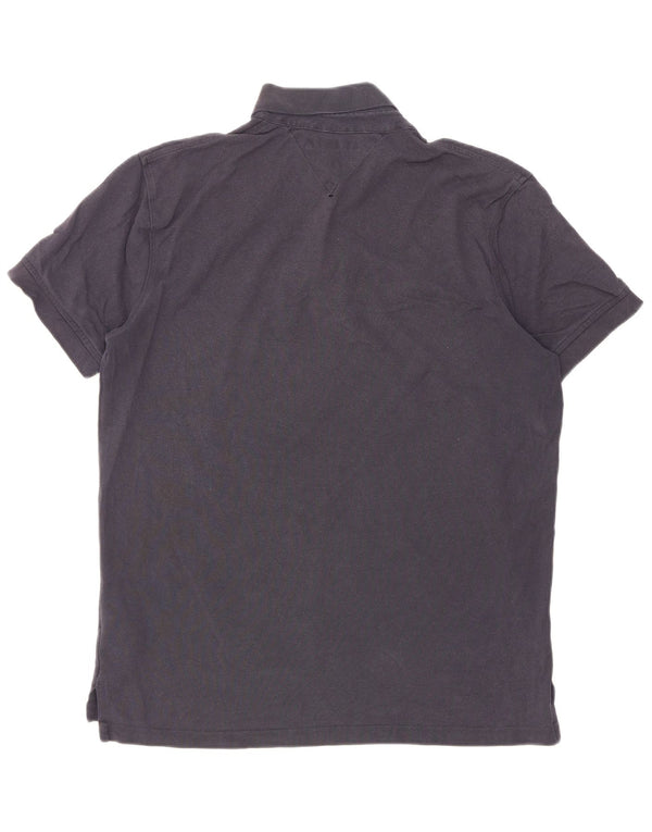 Tommy Hilfiger Mens Regular Fit Polo Shirt Large Navy Blue Cotton