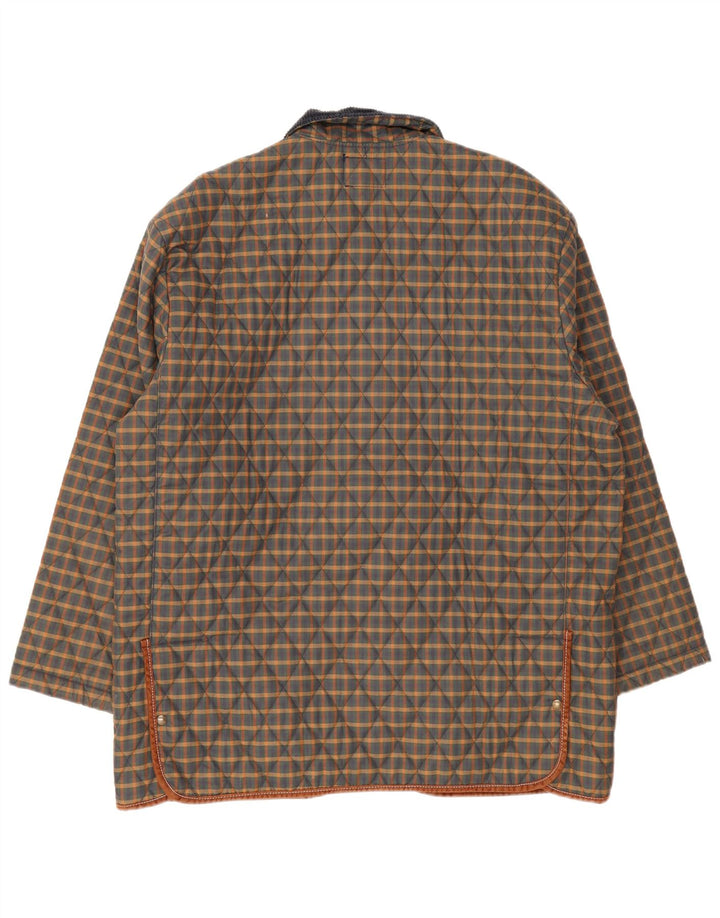 Męska pikowana kurtka Derby Saddlery UK 42 XL, wielokolorowy poliester w kratę