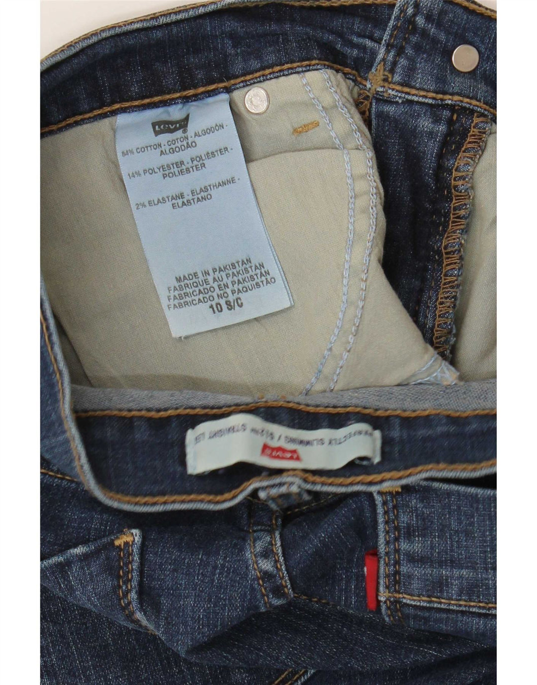 Levi's Womens 512 Straight Jeans US 10 Large W28 L29 Navy Blue