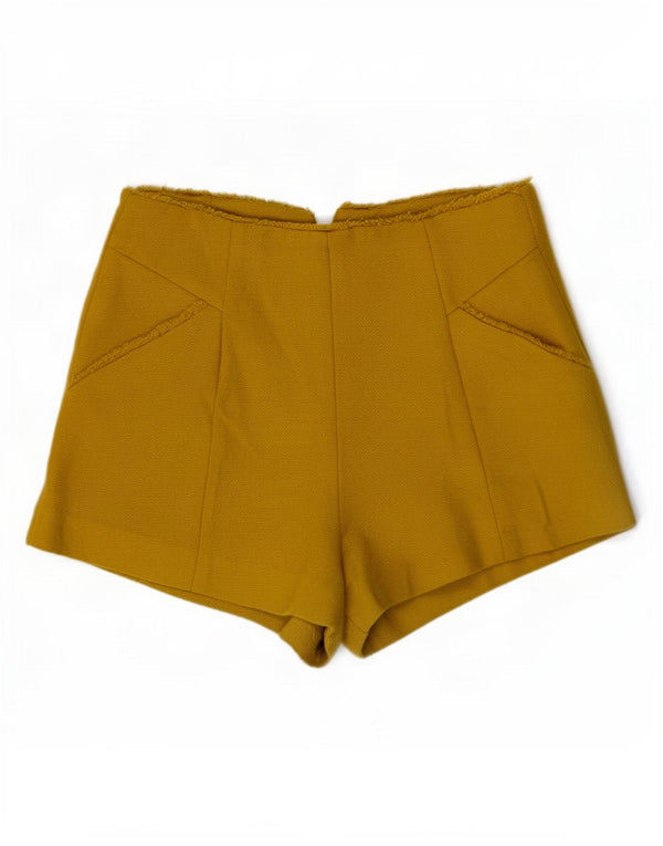 Zara Womens High Waist Hot Pants Small W26 Yellow