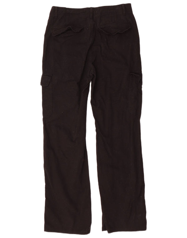 Женские прямые брюки карго Zara EU 40 Medium W30 L31, черные, хлопковые