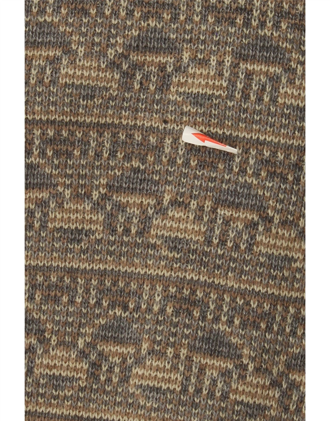 Suéter cardigã masculino vintage cinza médio lã Fair Isle