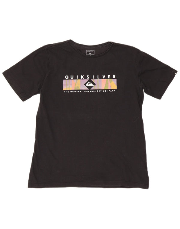 Quiksilver Boys Regular Fit T-Shirt Top 15-16 ετών Μαύρο βαμβακερό