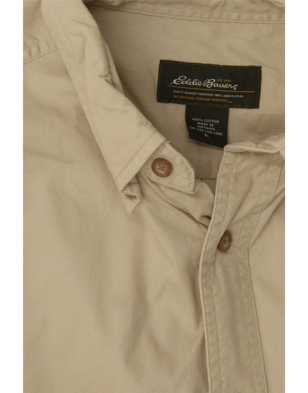 Koszula męska Eddie Bauer, duża, beżowa, bawełniana