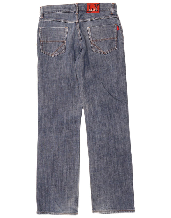 Jeans dritti vintage da ragazzo 13-14 anni W30 L31 in cotone blu