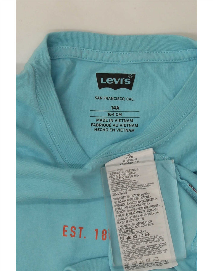 Levi's Boys Graphic T-Shirt Top 13-14 Years Blue Cotton