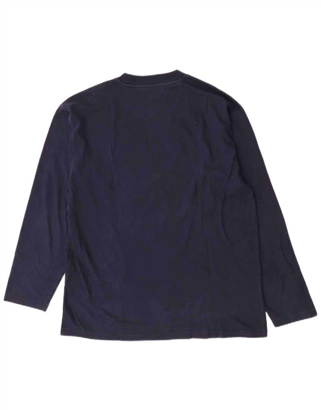 Champion Mens Top Long Sleeve 2XL Navy Blue Cotton