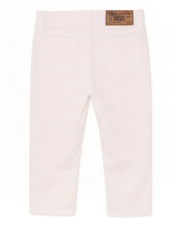 Diesel Baby Boys Straight Jeans 6-9 μηνών W18 L10 Λευκό βαμβακερό