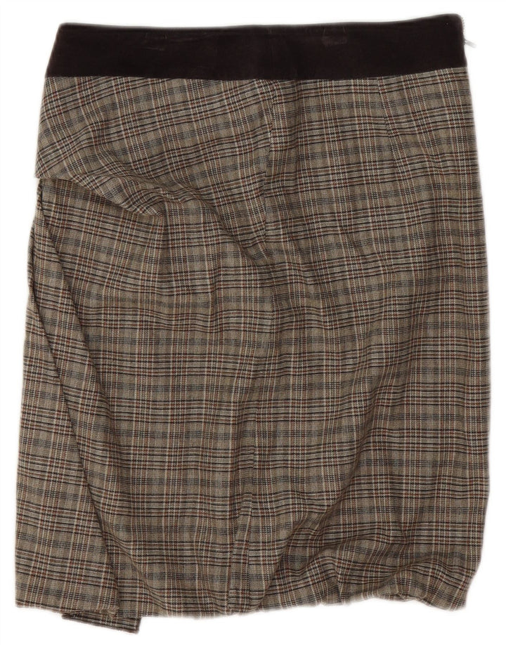 Max & Co. Womens Mini Skirt UK 8 Small W28 Brown Check