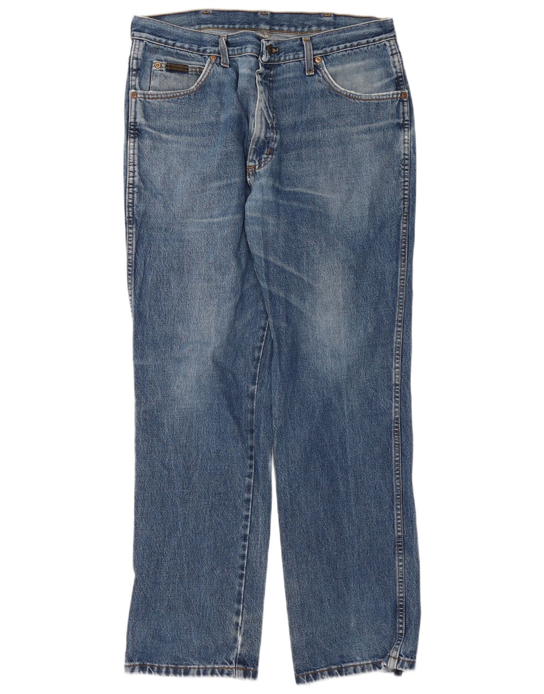 Wrangler Mens Texas Straight Jeans W36 L32 Blue Cotton