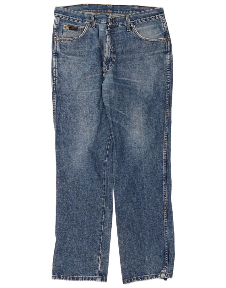 Wrangler Mens Texas Straight Jeans W36 L32 Blue Cotton