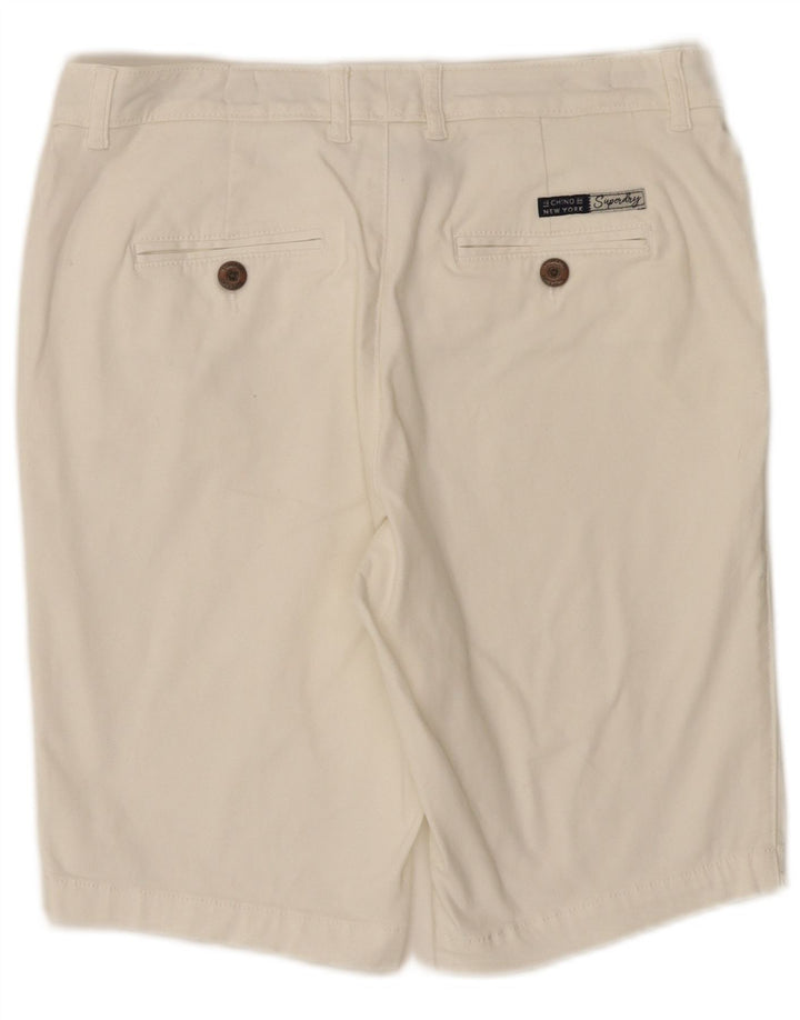 Superdry Womens Regular Chino Shorts UK 10 Small W30 White