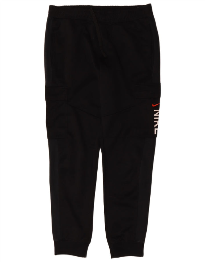 Nike Mens Graphic Cargo Tracksuit Trousers Joggers Medium Black Cotton