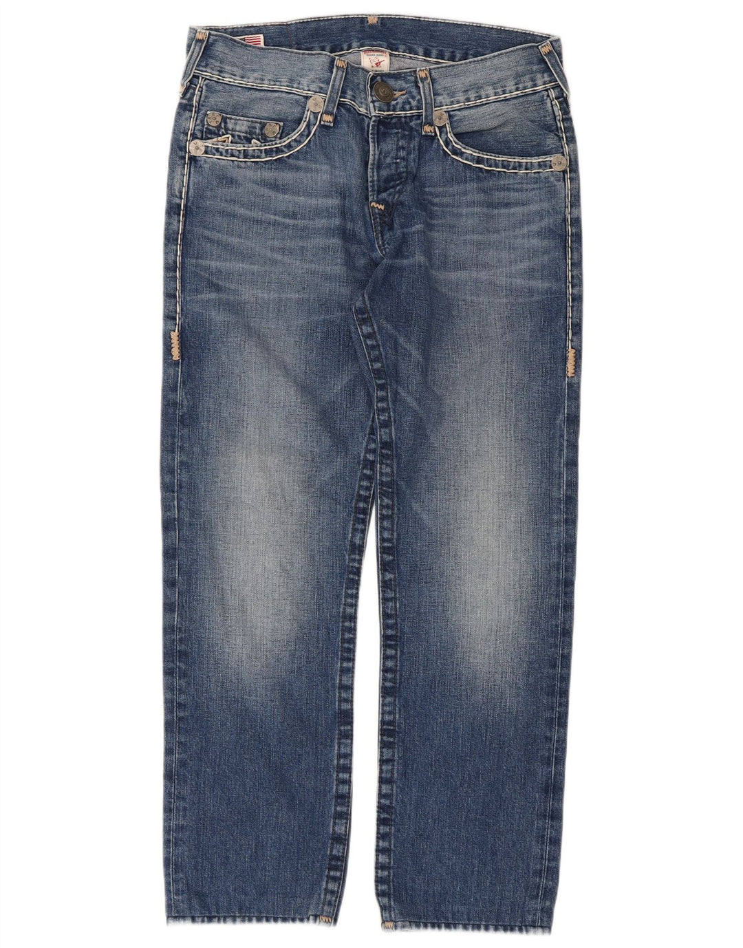 True Religion Jean droit femme W31 L28 bleu coton