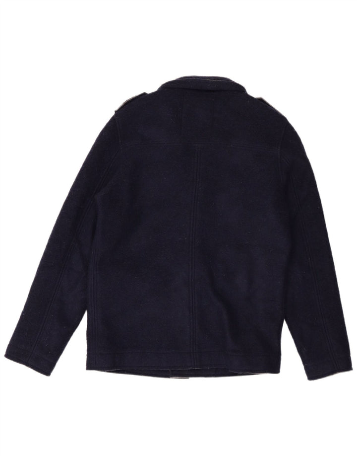 Rifle Mens Military Jacket UK 40 Large Navy Blue Polyester