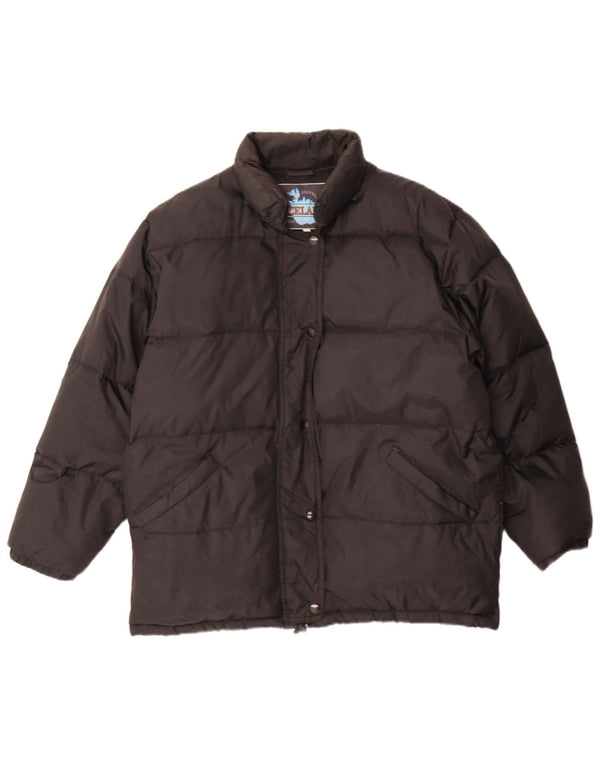 Chaqueta acolchada de gran tamaño para mujer de Islandia, Reino Unido 46, nailon negro grande