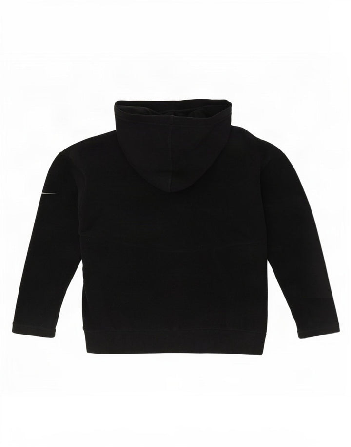 Maglione in pile oversize con cappuccio Nike da donna UK 10 piccolo poliestere nero