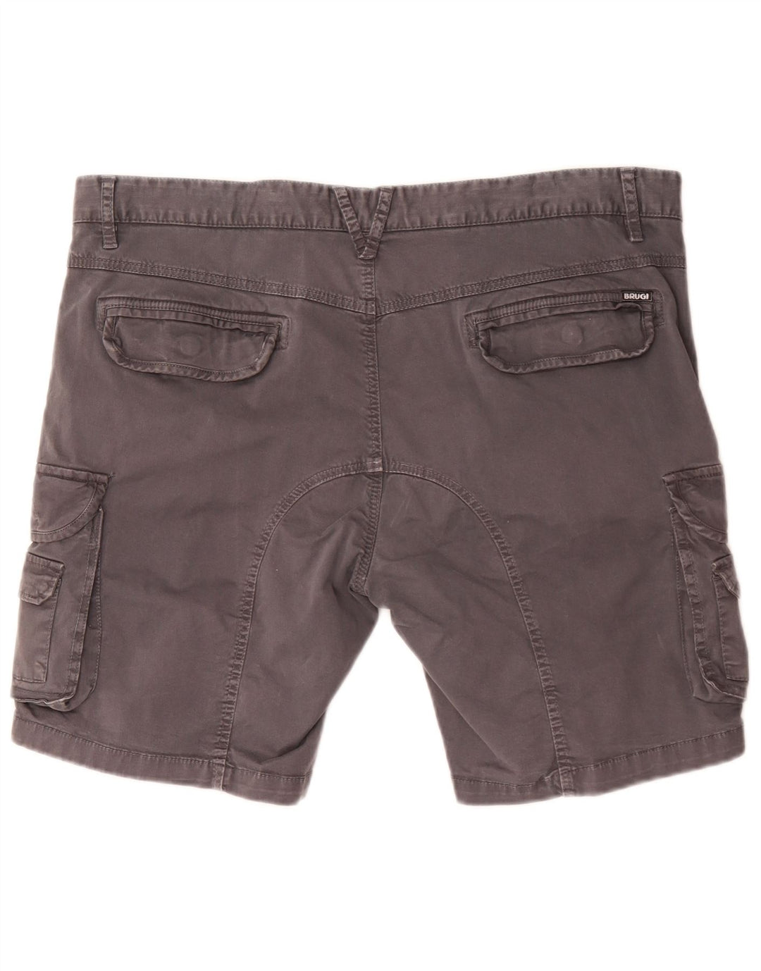 Brugi Mens Cargo Shorts IT 56 3XL W50 Grey Cotton