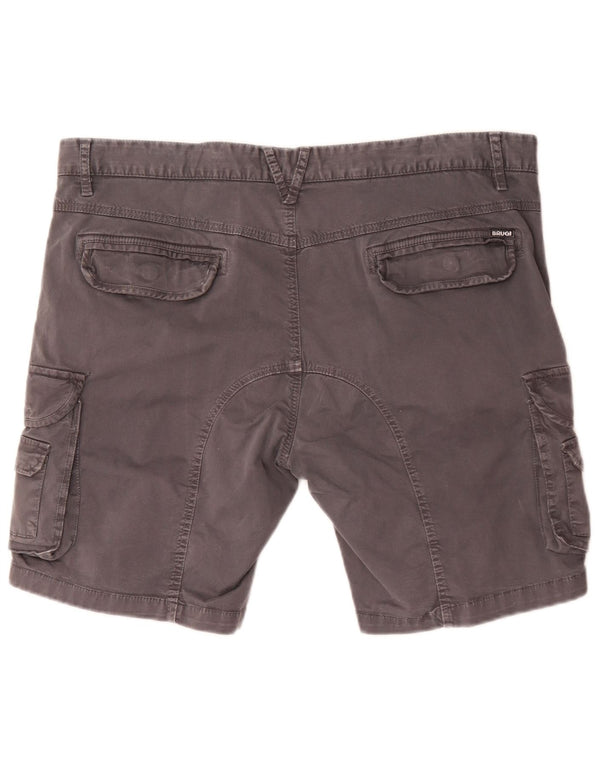 Brugi Mens Cargo Shorts IT 56 3XL W50 szürke pamut