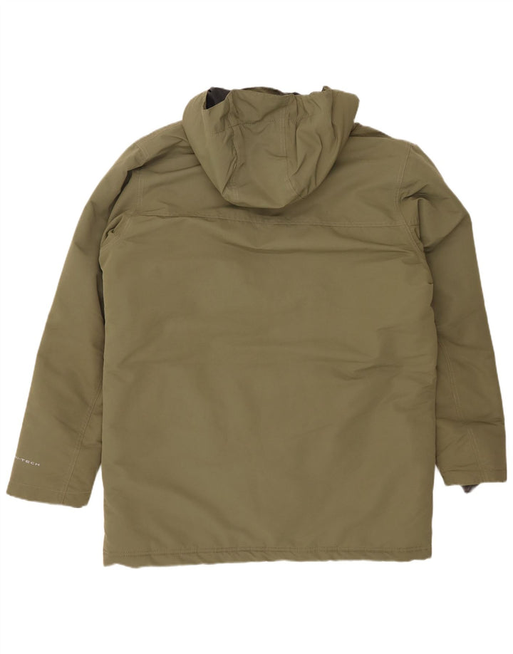 Columbia Mens Hooded Windbreaker Coat UK 40 Large Khaki Polyester
