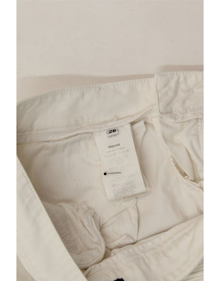 BLAUER Womens Chino Shorts W28 Medium White Cotton Vintage Blauer and Second-Hand Blauer from Messina Hembry 