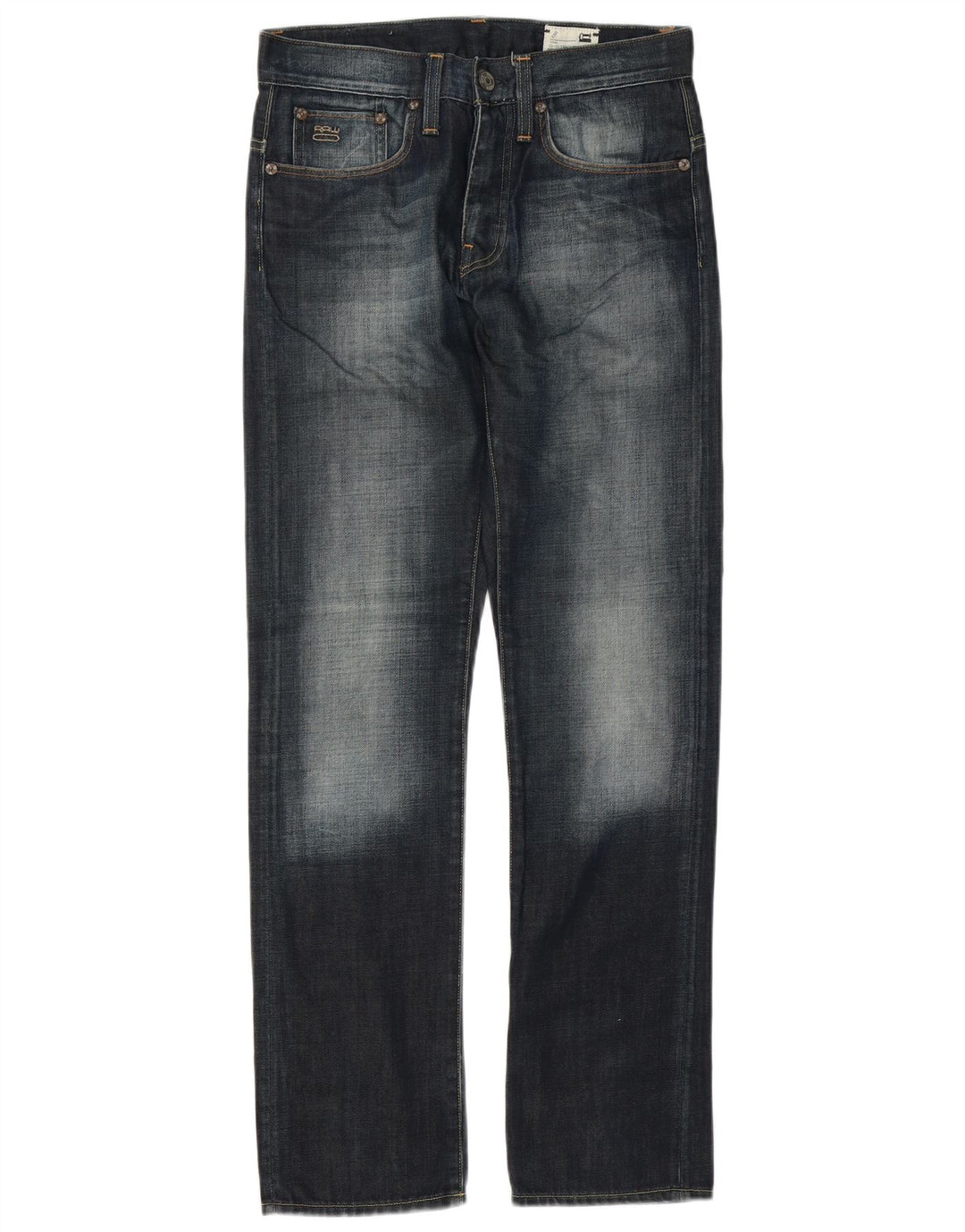 G-Star Mens Straight Jeans W30 L32 Navy Blue Cotton